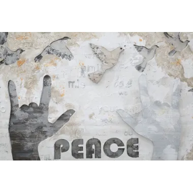 OBRAZ NA PŁÓTNIE PEACE 120X3X60 cm